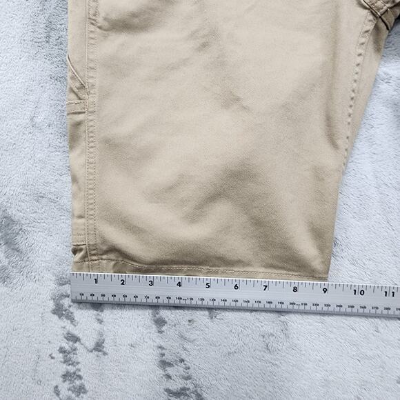 Duluth Trading Shorts Womens 6 Tan Canvas 40 Grit Carpenter Mid Rise Workwear - Picture 14 of 15